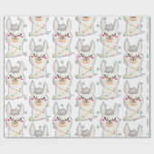 パーティーラマカワイト子供部屋ベビー新生まれ贈与 ラッピングペーパー (フラット)