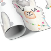 パーティーラマカワイト子供部屋ベビー新生まれ贈与 ラッピングペーパー (ロールコーナー)