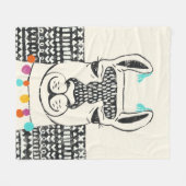 パーティーラマ – ポートレート フリースブランケット (正面(横))