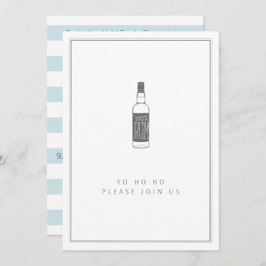 パーティーラムボトルヨーホホカクテルパーティー 招待状 (正面/裏面)