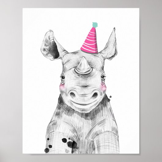 パーティーリノワイルドサファリアニマルズ誕生日デコール ポスター (正面)