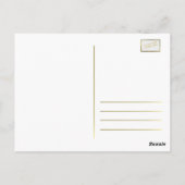 パーティーレインボーマルガリータ金ゴールド枠ガラス葉書 ポストカード (裏面)