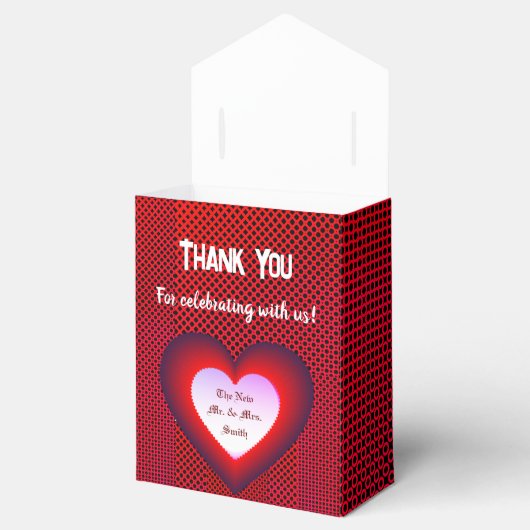 パーティーレッドのカスタマイズ可能な結婚式の引き出物 フェイバーボックス (オープン)