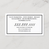 パーティーレンタルイベントプランナー食器グリッターグレー 名刺 (裏面)