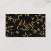 パーティーレンタルケータリング機器ファンシースターブラック 名刺 (正面)