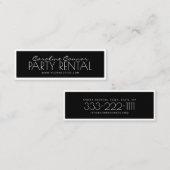 パーティーレンタルバルーン供給(白黒) スキニー名刺 (正面/裏面)