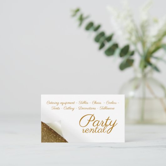 パーティーレンタルバルーン食器刃物用品 名刺 (スタンド正面)