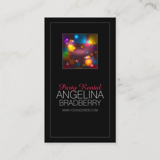 パーティーレンタル食器デコールバルーン用品 名刺 (正面)