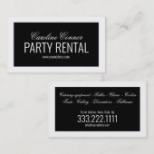 パーティーレンタル食器デコール白黒縁ど 名刺 (正面/裏面)