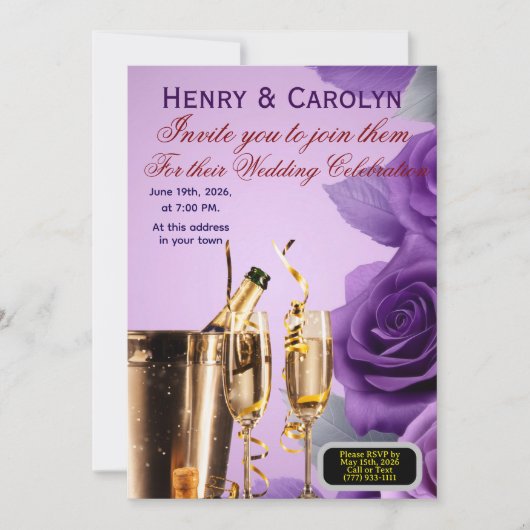 パーティーローズ 招待状 (正面)