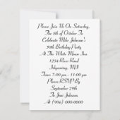 パーティーヴィンテージアートデコファッションスタイル招待状 招待状 (裏面)