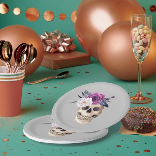 パーティー不気味ハロウィーン ペーパープレート (複数)