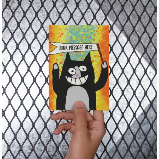 パーティー付きサインカーパーソナライズされたド ポストカード