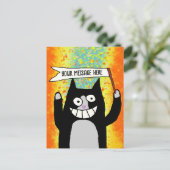 パーティー付きサインカーパーソナライズされたド ポストカード (スタンド正面)