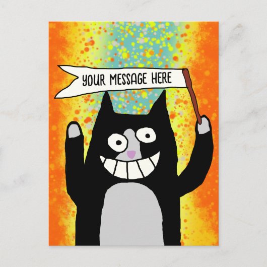 パーティー付きサインカーパーソナライズされたド ポストカード (正面)