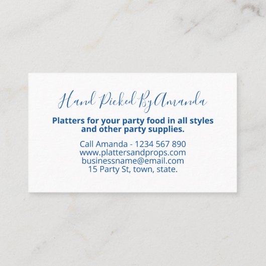 パーティー供給イベント採用 名刺 (裏面)