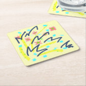 パーティー供給 スクエアペーパーコースター (アングル)