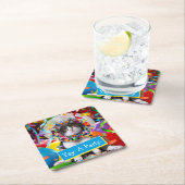 パーティー円錐 スクエアペーパーコースター (インサイチュ)