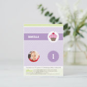 パーティー円：：カップケーキ5 インビテーションポストカード (スタンド正面)