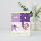 パーティー円::象+風船6 インビテーションポストカード (スタンド正面)