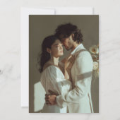 パーティー写真の書道の後に幸せ結婚に 案内状 (裏面)