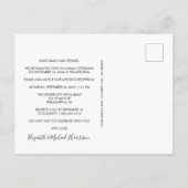 パーティー写真ほこりっぽいバラの後の幸せ結婚な 案内ポストカード (裏面)