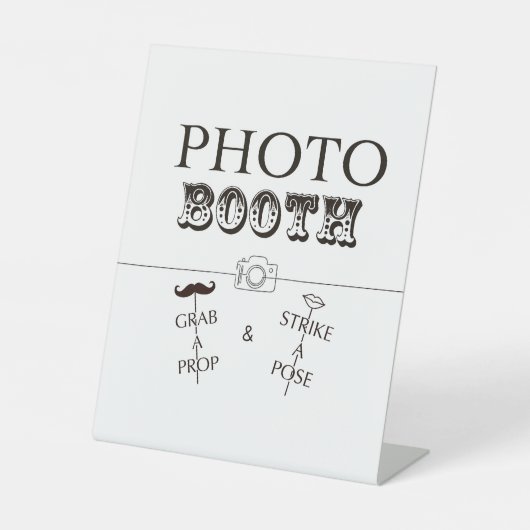 パーティー写真ブース標識 台座サイン (正面)