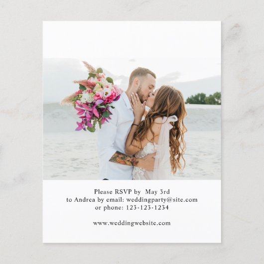 パーティー写真結婚披露宴の後の予算 (裏面)