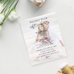 パーティー写真結婚披露宴の後の予算 チラシ<br><div class="desc">**マット紙が薄い。より厚い紙のアップグレード封筒なし***封筒なし、紙チラシ。こ救の小さな招待フォーマルで招待状のお金。アフターフォトフォトウェディングレセプションチラシを使用して、素晴らしいウェディングレセプションの準備をあなたのパーティーを取得する。このデザインを大きいカードまたは厚いストック紙で使用する封筒を入れたバージョンが欲しいのか？カードの結婚コレクションを確認： https://www.zazzle.com/collections/black_white_calligraphy_photo_simple_invitations-119957073450173811?rf=238937196885903396</div>