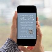 パーティー写真QRコードの後に幸せ結婚に 案内状