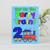 パーティー列車に乗って 2歳の誕生日 招待状 (スタンド正面)