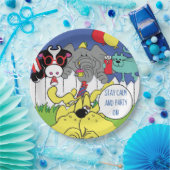 パーティー動物おもしろい誕生会 ペーパープレート (パーティー)