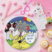パーティー動物おもしろい誕生会 ペーパープレート (パーティー)