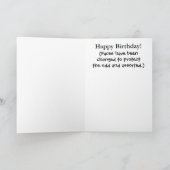 パーティー動物おもしろい誕生日挨拶 カード (内部)