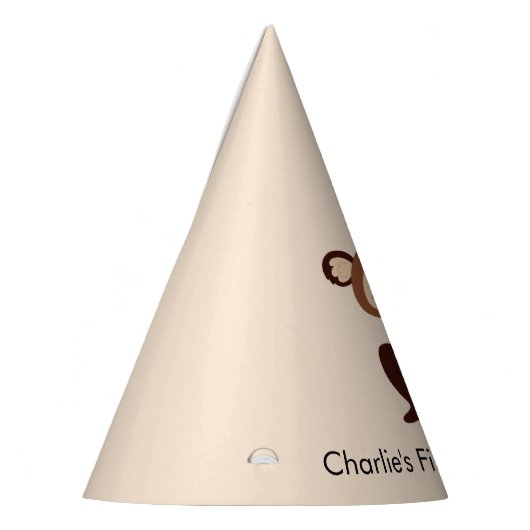 パーティー動物のサル風船,誕生日 パーティーハット (左)