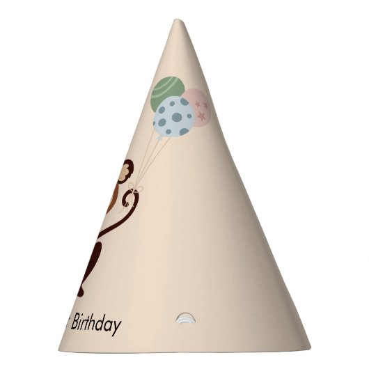 パーティー動物のサル風船，誕生日 パーティーハット (右)