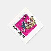 パーティー動物のヘアメタルグレームロックユニコーン漫画 スタンダードカクテルナプキン (角)