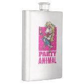 パーティー動物のヘアメタルグレームロックユニコーン漫画 フラスク (右)