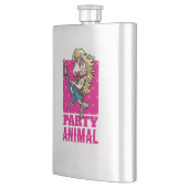 パーティー動物のヘアメタルグレームロックユニコーン漫画 フラスク (左)