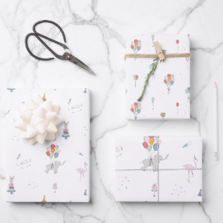 パーティー動物の包装紙 ラッピングペーパーシート