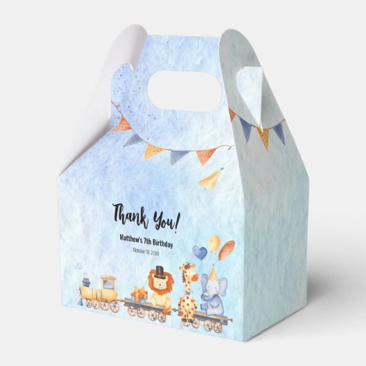 パーティー動物の子ジャングル誕生日パーティー フェイバーボックス (裏面サイド)