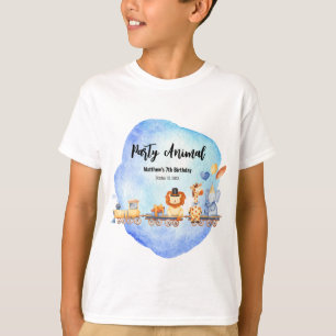 パーティー動物の子ジャングル誕生日パーティー Tシャツ