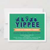 パーティー動物の子供の誕生日招待状 招待状 (正面)