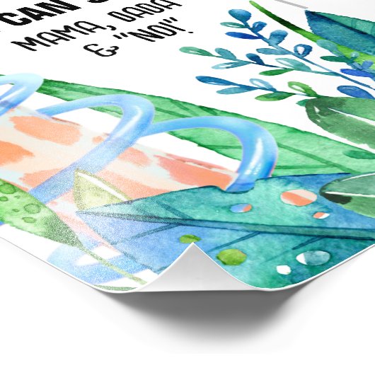 パーティー動物の最初の誕生日マイルストーンボード フォトプリント (角)