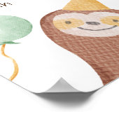 パーティー動物の最初の誕生日マイルストーンボード ポスター (角)