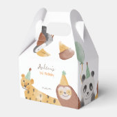 パーティー動物の誕生日パーソナライズされた会 フェイバーボックス (裏面サイド)