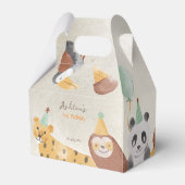 パーティー動物の誕生日パーソナライズされた会 フェイバーボックス (裏面サイド)