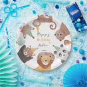 パーティー動物の誕生日パーソナライズされた会 ペーパープレート (パーティー)