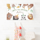 パーティー動物の誕生日パーソナライズされた会 横断幕 (インサイチュ)