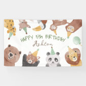 パーティー動物の誕生日パーソナライズされた会 横断幕 (横)
